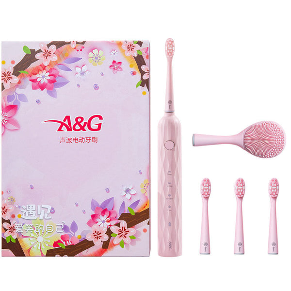 Electric Brush Head Sonic Rechargeable Toothbrush Waterproof A&G