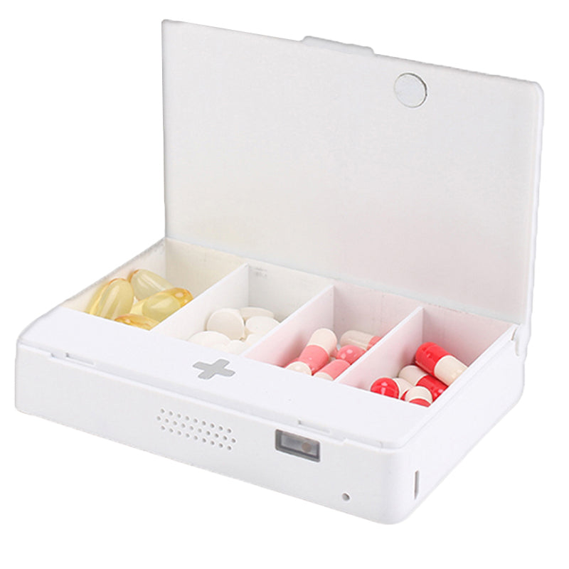Portable Medication Reminder Timed Alarm Electronic Pillbox Voice Reminder