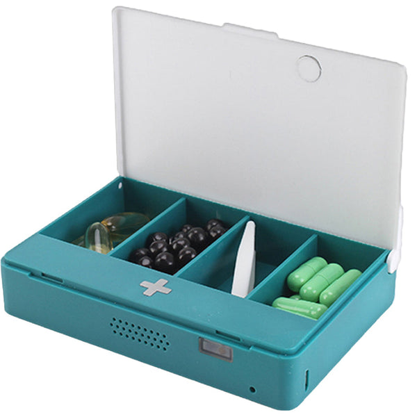 Portable Medication Reminder Timed Alarm Electronic Pillbox Voice Reminder