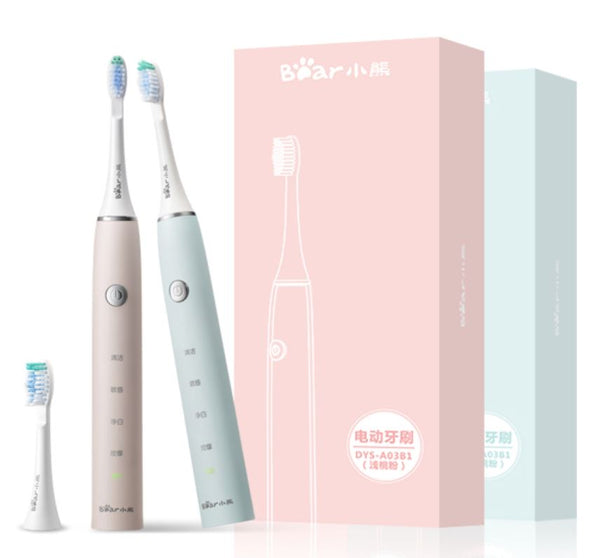 Portable Travel Electric Adult Toothbrush Rechargeable Sonic Vibration BEAR