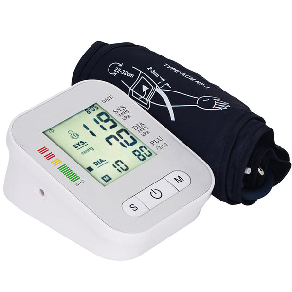 Digital Electronic Sphygmomanometer Blood Pressure Monitor Upper Arm Measurement