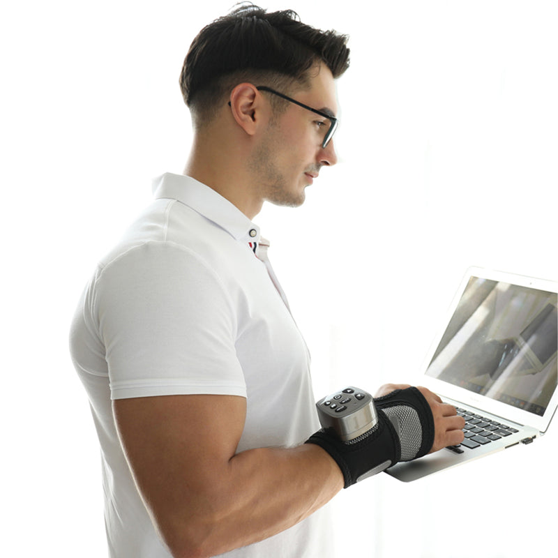 Electric Wrist Massager Adjustable Air Pressure Vibration Pain Relief Therapy