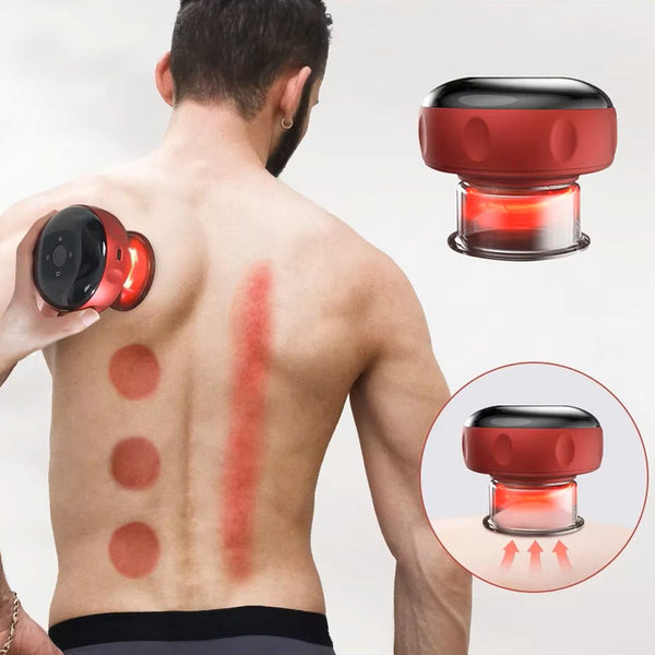Body Scraping Massage Smart Electric Vacuum Cupping Heating Suction Cup Device Back Neck Arm Massger