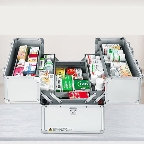 Multi-layer Aluminum Double-opening Medicine Box Medical Kit Emergency First Aid