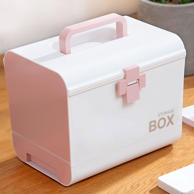 Medicine First Aid Kit Emergency Drug Home Medical Storage Plastic Dustproof Box