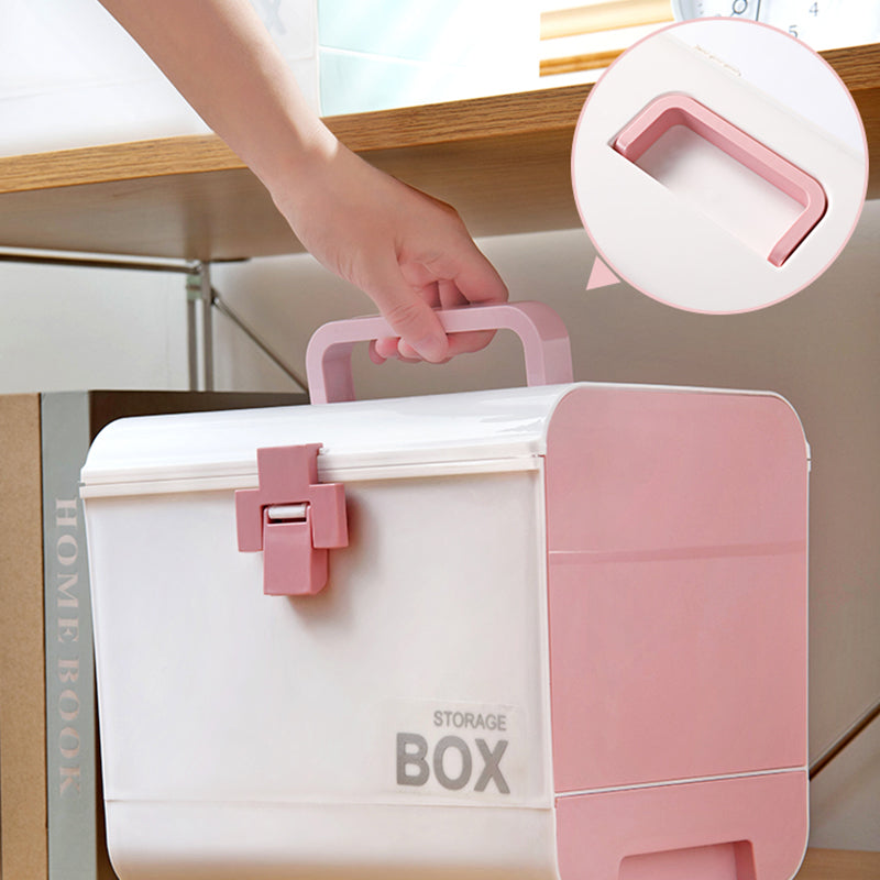 Medicine First Aid Kit Emergency Drug Home Medical Storage Plastic Dustproof Box