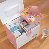 Medicine First Aid Kit Emergency Drug Home Medical Storage Plastic Dustproof Box