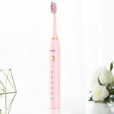 FUPAI Electric Toothbrush Ultrasonic Whitening Lovers Suit (White and Pink)  A65+plus