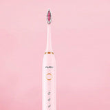 FUPAI Electric Toothbrush Ultrasonic Whitening Lovers Suit (White and Pink)  A65+plus