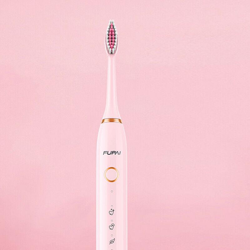 FUPAI Electric Toothbrush Ultrasonic Whitening Lovers Suit (White and Pink)  A65+plus