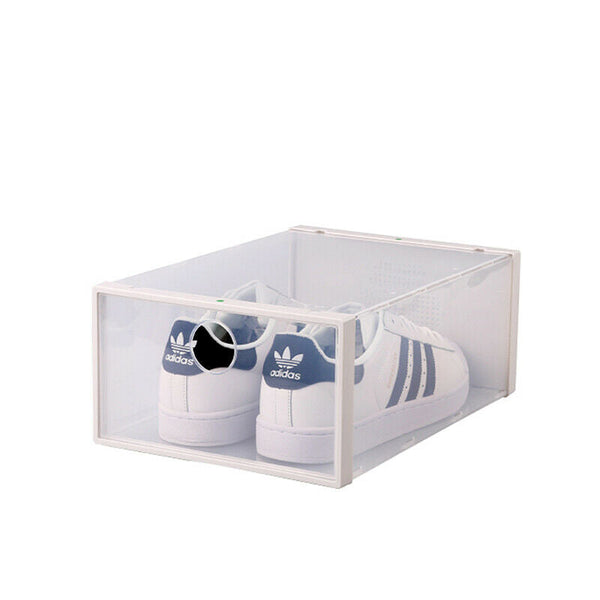 6 Pcs All Transparent Plastic Shoe Storage Box