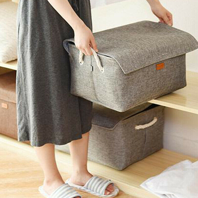 Oufina Cotton Storage Box Cloth Basket Underwear