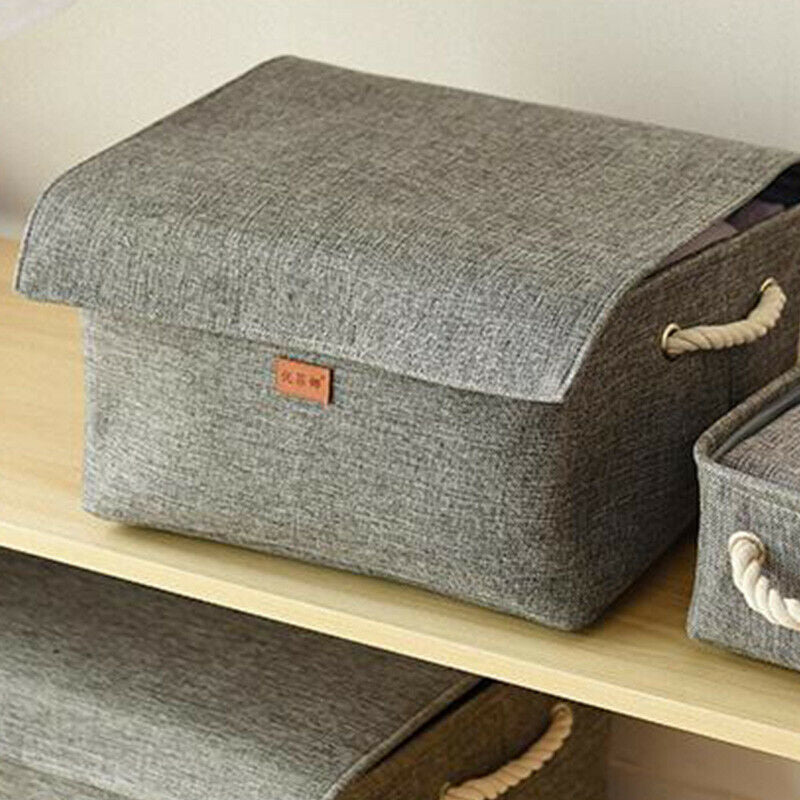 Oufina Cotton Storage Box Cloth Basket Underwear