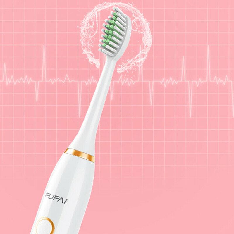 FUPAI Electric Toothbrush Ultrasonic Whitening Lovers Suit (White and Pink)  A65+plus