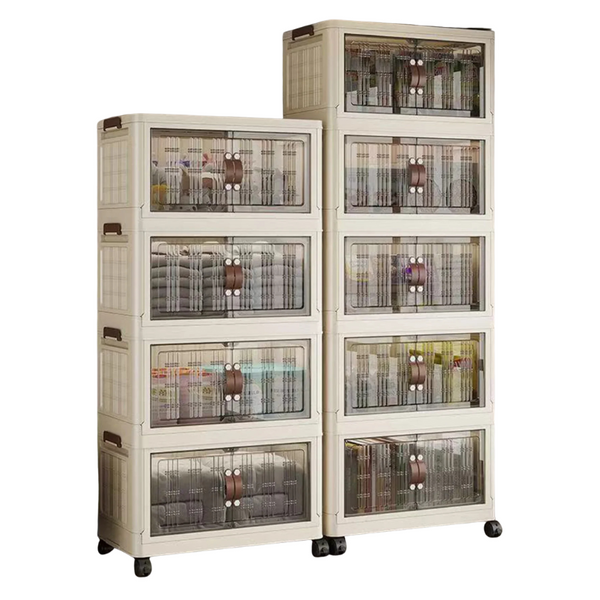 Large Capacity Multifunction Folding Storage Cabinet Dustproof Wardrobe Closet Organizer Easy-to-Install Storage Boxes
