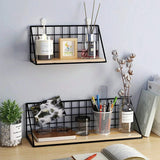 Wall Mounted Shelves Without Drilling Wood Hanging Shelf For Living Room Bedroom Storage Basket Wall Decoration Rack Organizers